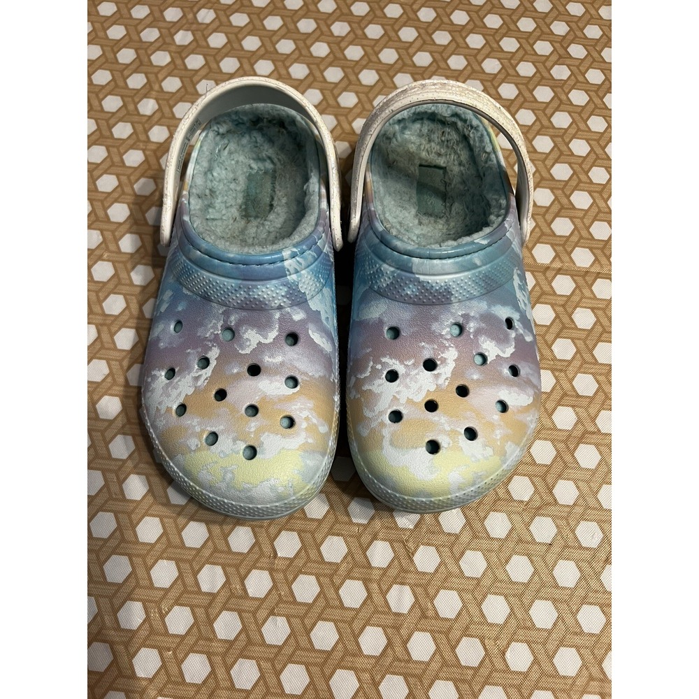 Crocs Kids Size J2 Lined Clogs‎ Sandals Girls Blue